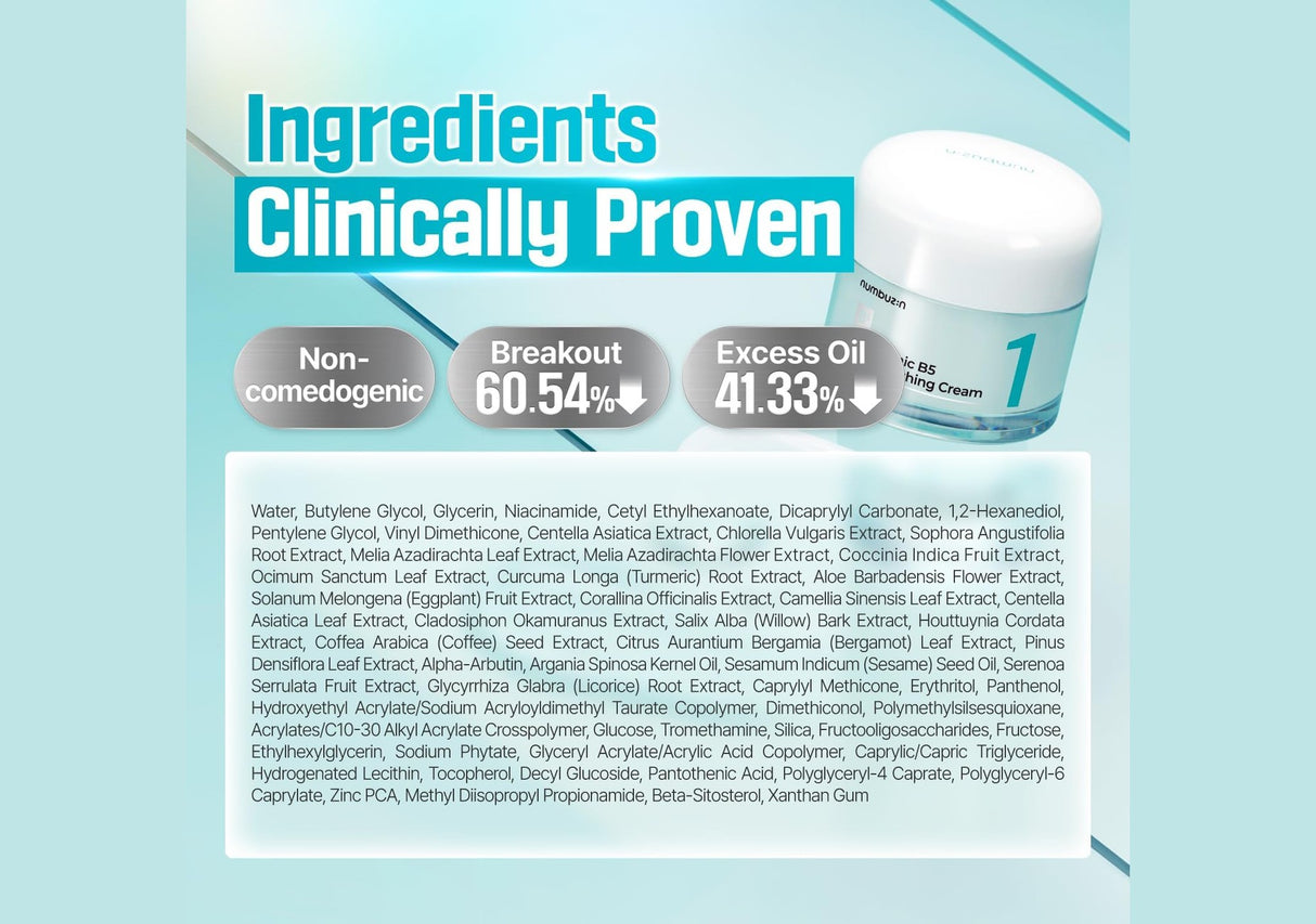 NUMBUZIN | No.1 Pantothenic B5 Active Soothing Cream - 80ml