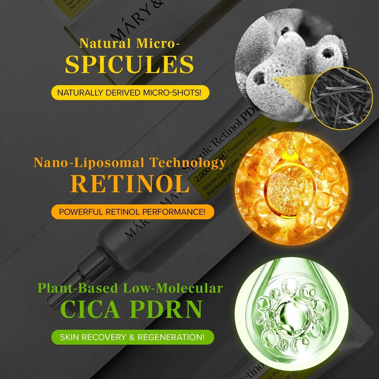 MARY&MAY | Spicule Retinol PDRN 2000 Shot Cream - 15gr - InternationalCosmetic