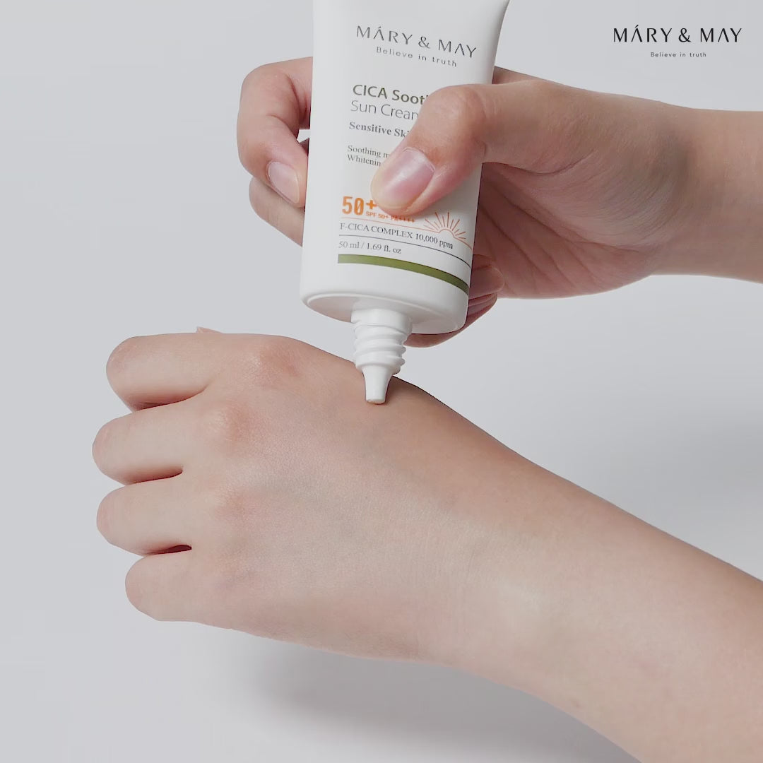 MARY & MAY | Vegan Cica Soothing Sun Cream SPF50+