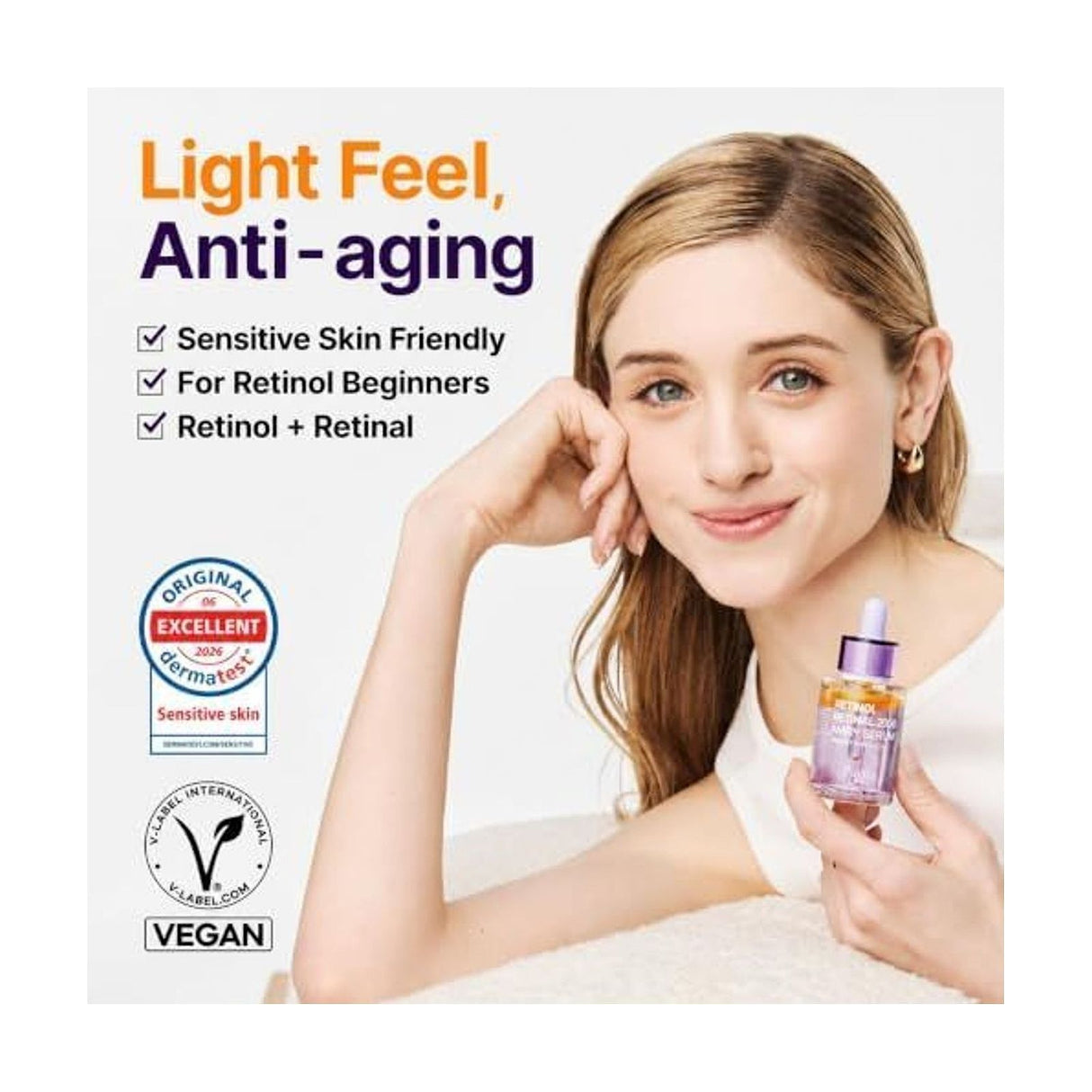 PURITO Retinol Retinal 2000 NAD+ Serum - 30ml: ingredientes clave y tecnología de la fórmula; cuidado con retinoides para textura y firmeza