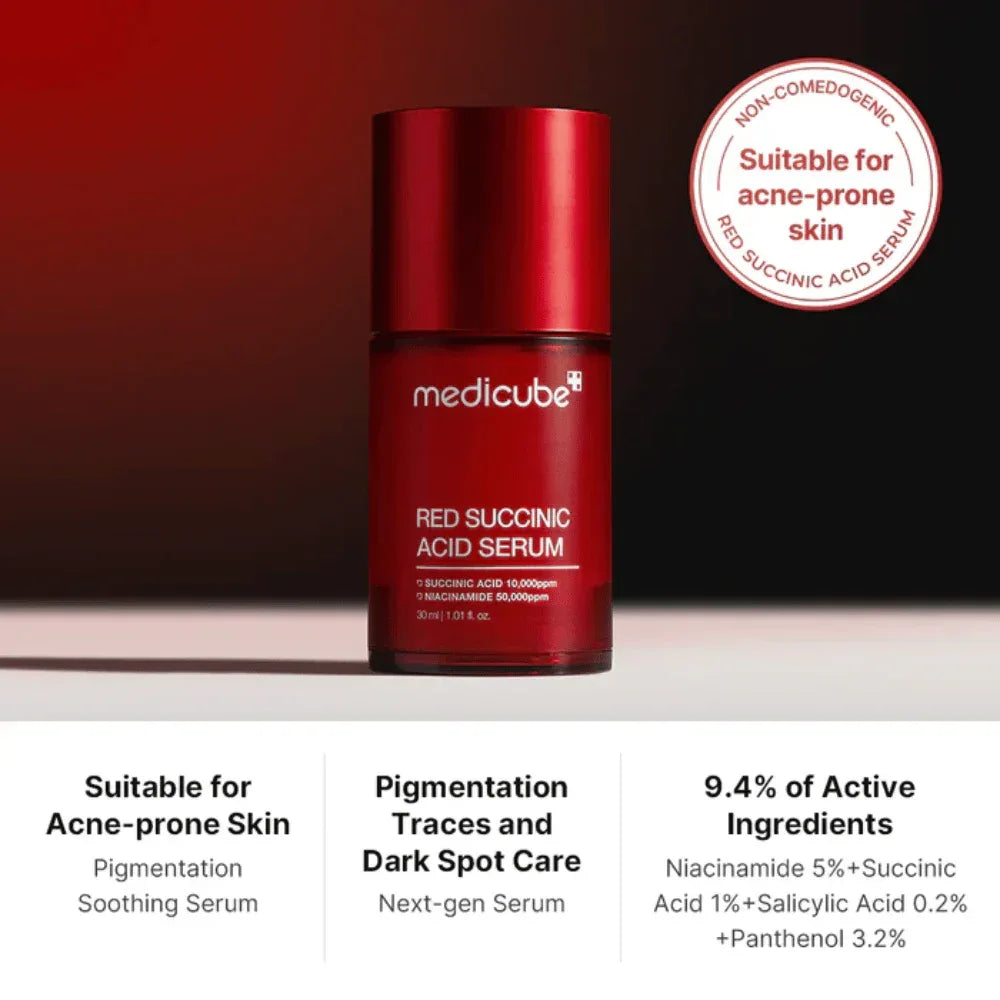 MEDICUBE | Red Succinic Acid Clarifying Serum – 30 ml - InternationalCosmetic