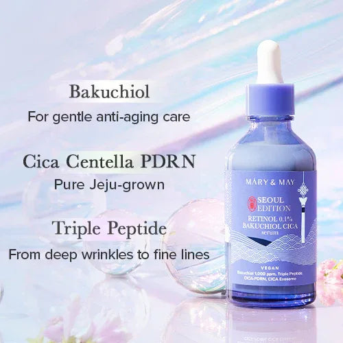 MARY & MAY | Retinol 0.1% Bakuchiol CICA Serum (Seoul Edition) - 80 ml - InternationalCosmetic