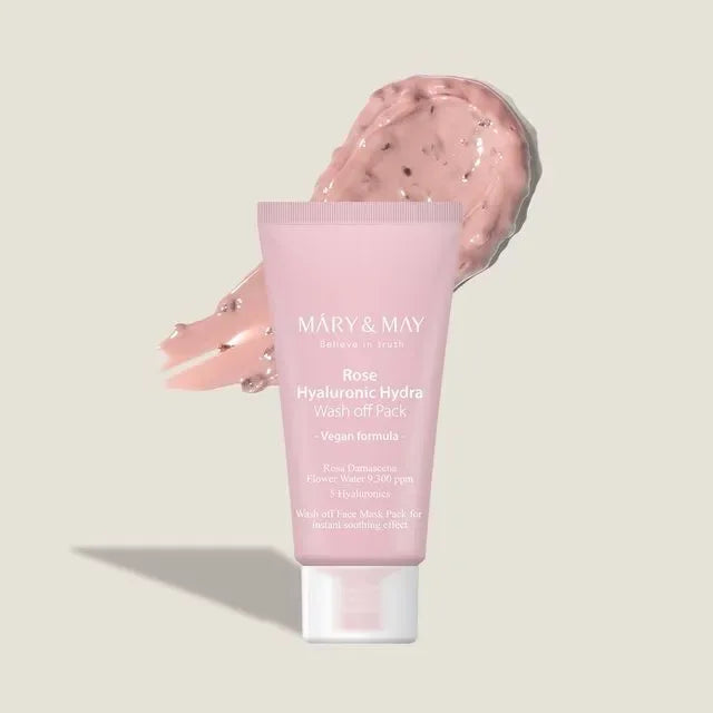 MARY & MAY | Rose Hyaluronic Hydra Wash‑Off Pack - InternationalCosmetic