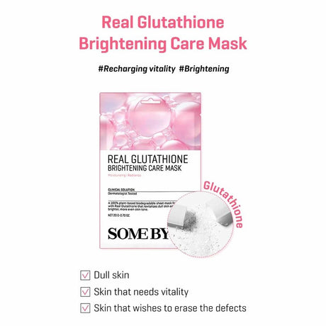 SOME BY MI | Real Glutathione Brightening Care Mask - 1 unidad