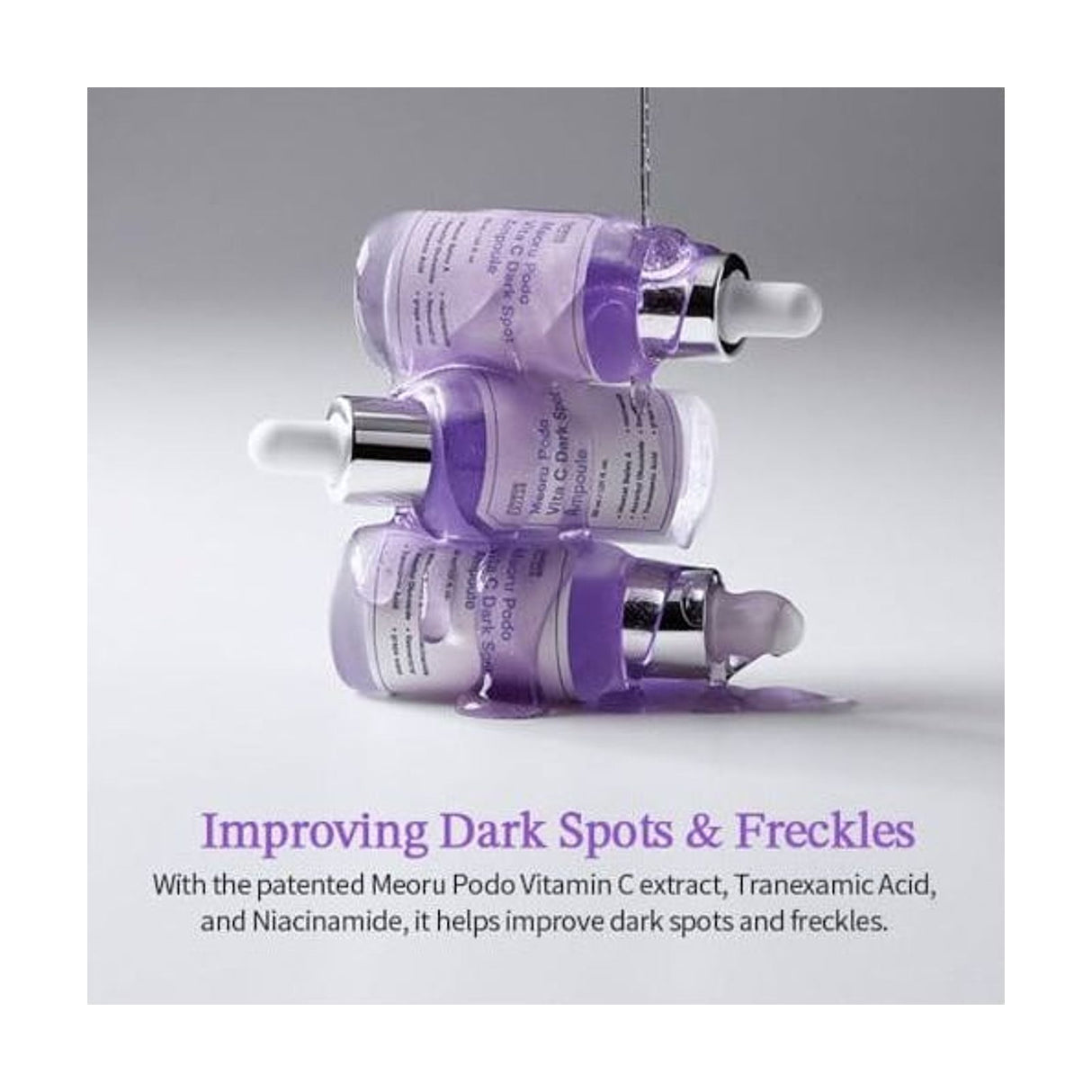 SUNGBOON EDITOR Meoru Podo VitaC Dark Spot Ampoule - 30ml: aplicación del producto en la rutina; protección solar y cuidado de la piel