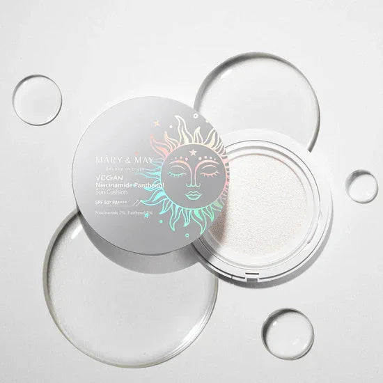 MARY & MAY | Vegan Niacinamide Panthenol Sun Cushion SPF50+ - 25 gr - InternationalCosmetic