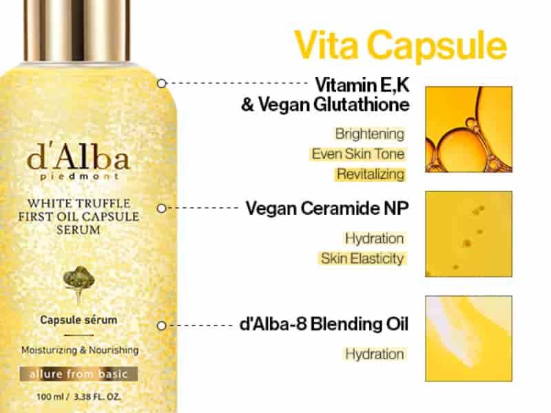 D'ALBA| Vita Toning Capsule Serum - 100ml - InternationalCosmetic