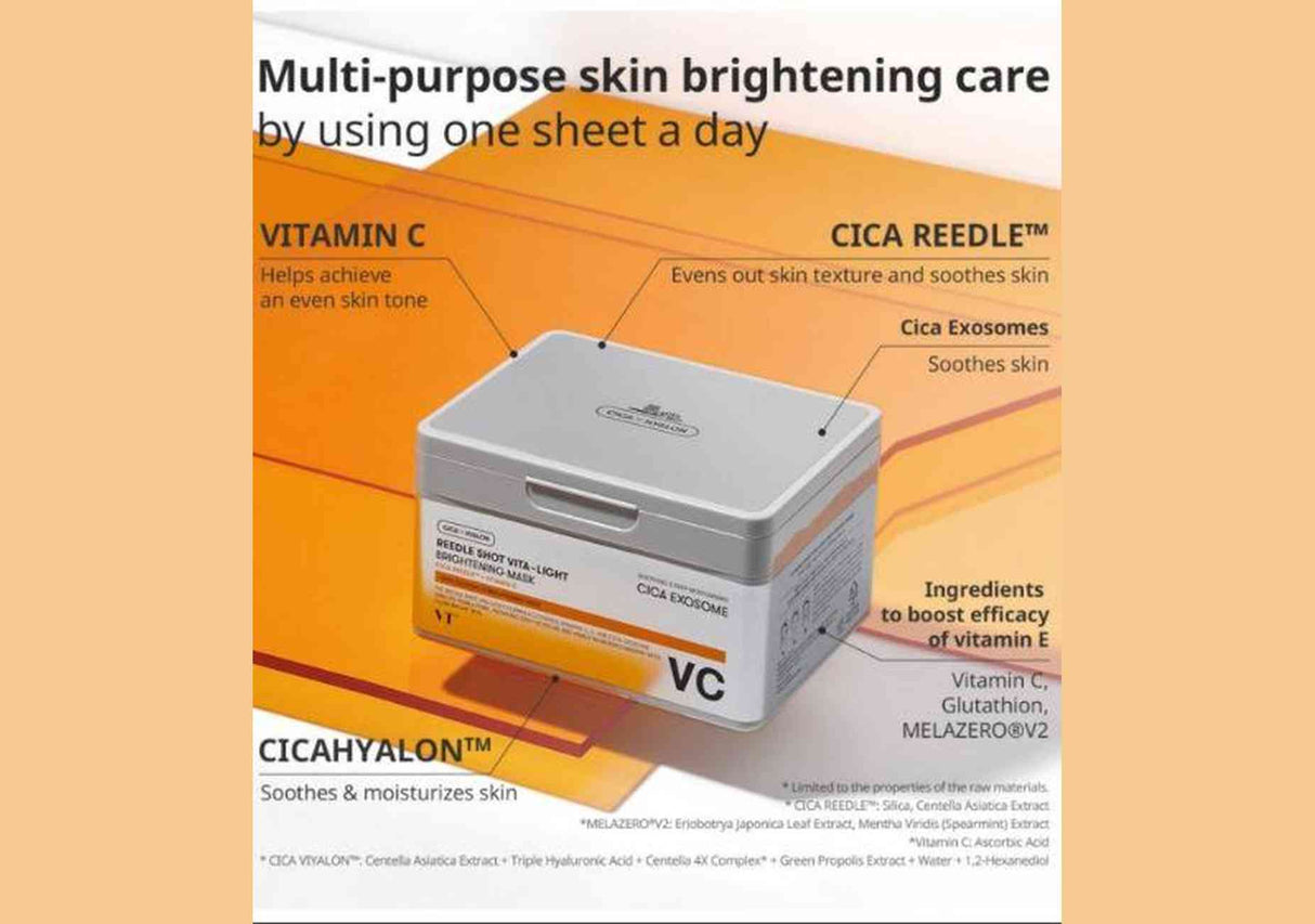 VT COSMETICS | Reedle Shot Vita-Light Brightening Mask - InternationalCosmetic