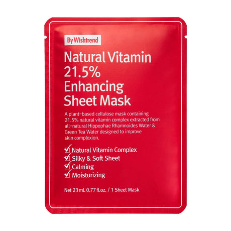 BY WISHTREND | Natural Vitamin 21.5% Enhancing Sheet Mask - 23ml