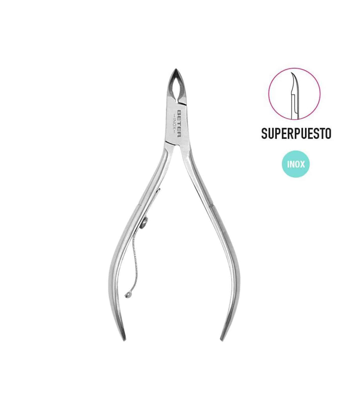 BETER | Alicate Manicura Cutículas Superpuesto Inoxidable - InternationalCosmetic