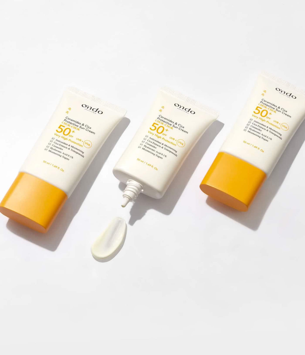ONDO BEAUTY | Ceramides & CICA Protective Sun Cream SPF50+ - 50 ml - InternationalCosmetic