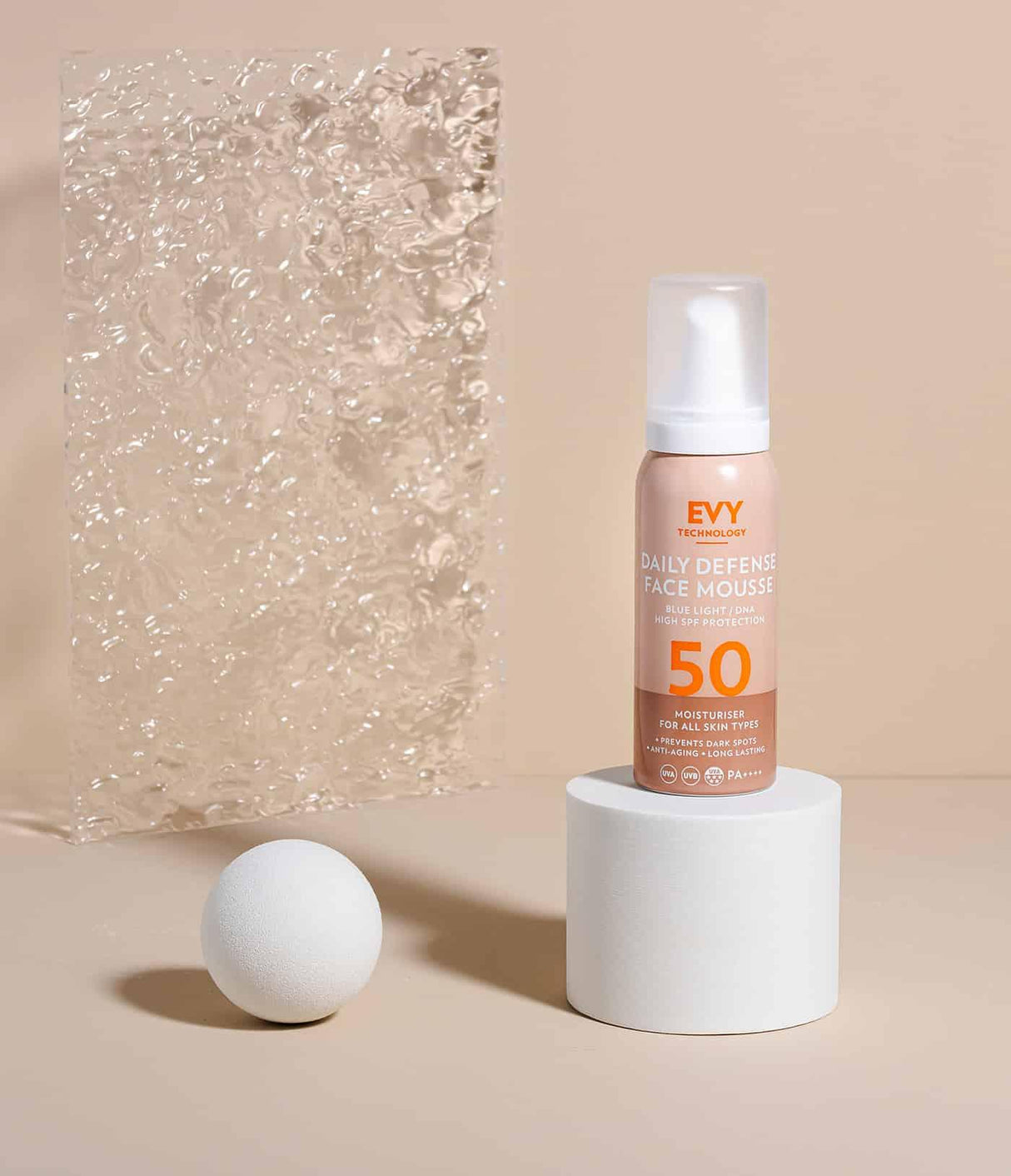 EVY TECHNOLOGY | Daily Defense Face Mousse SPF50 - 75ml - InternationalCosmetic