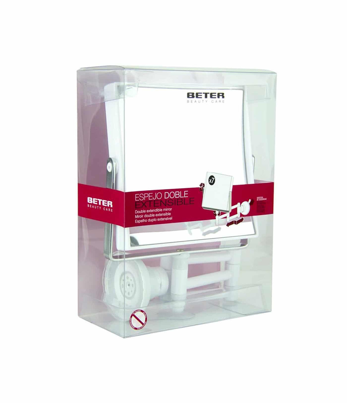 BETER | Espejo Doble Extensible Aumento x7 - InternationalCosmetic