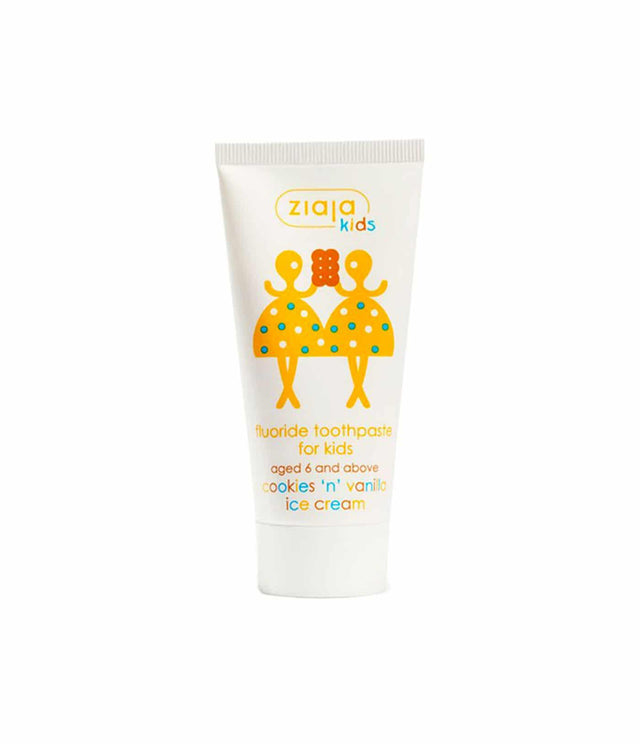 ZIAJA | Fluoride Toothpaste for Kids Cookies 'n' Vanilla Ice Cream - 50ml - InternationalCosmetic