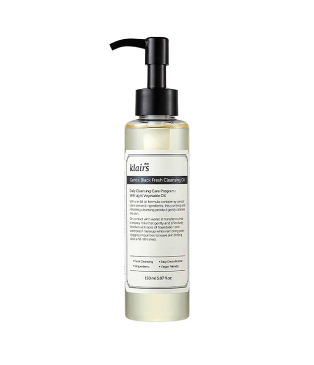 KLAIRS | Gentle Black Fresh Cleansing Oil - InternationalCosmetic