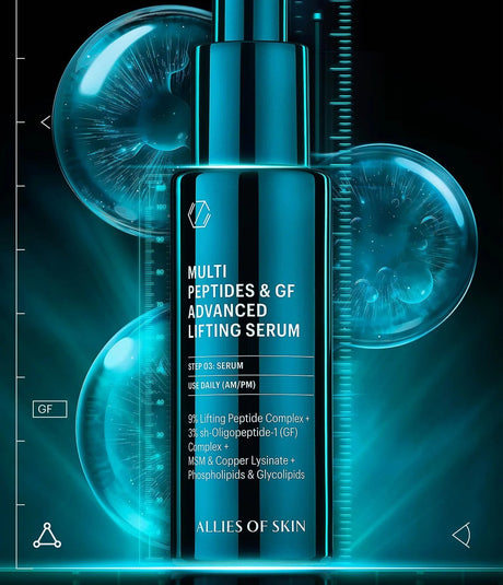 ALLIES OF SKIN | Multi Peptides & GF Advanced Lifting Serum - InternationalCosmetic